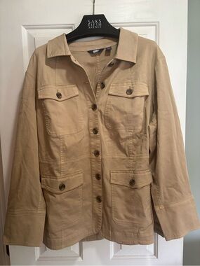 ❤️NWT Land’s End Barn Style Jacket- Khaki Button-Front Women’s Jacket~Size 2x